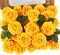 Artificial Yellow Flowers 30PCS Real Touch Fake Flowers Soft Foam Roses (Yellow) 3"D x 3"W x 7"H